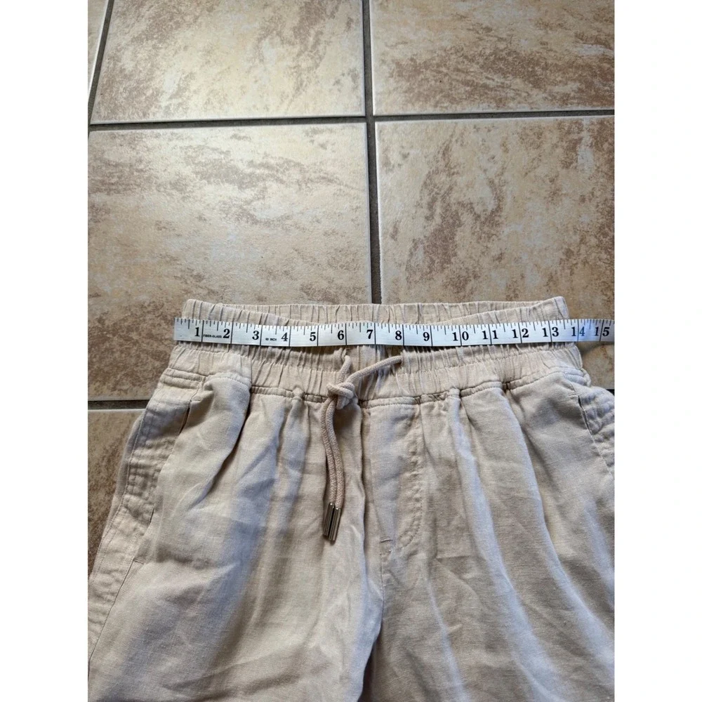 Quince 100% European Linen Wide Leg Pants Driftwood Beige Size Small